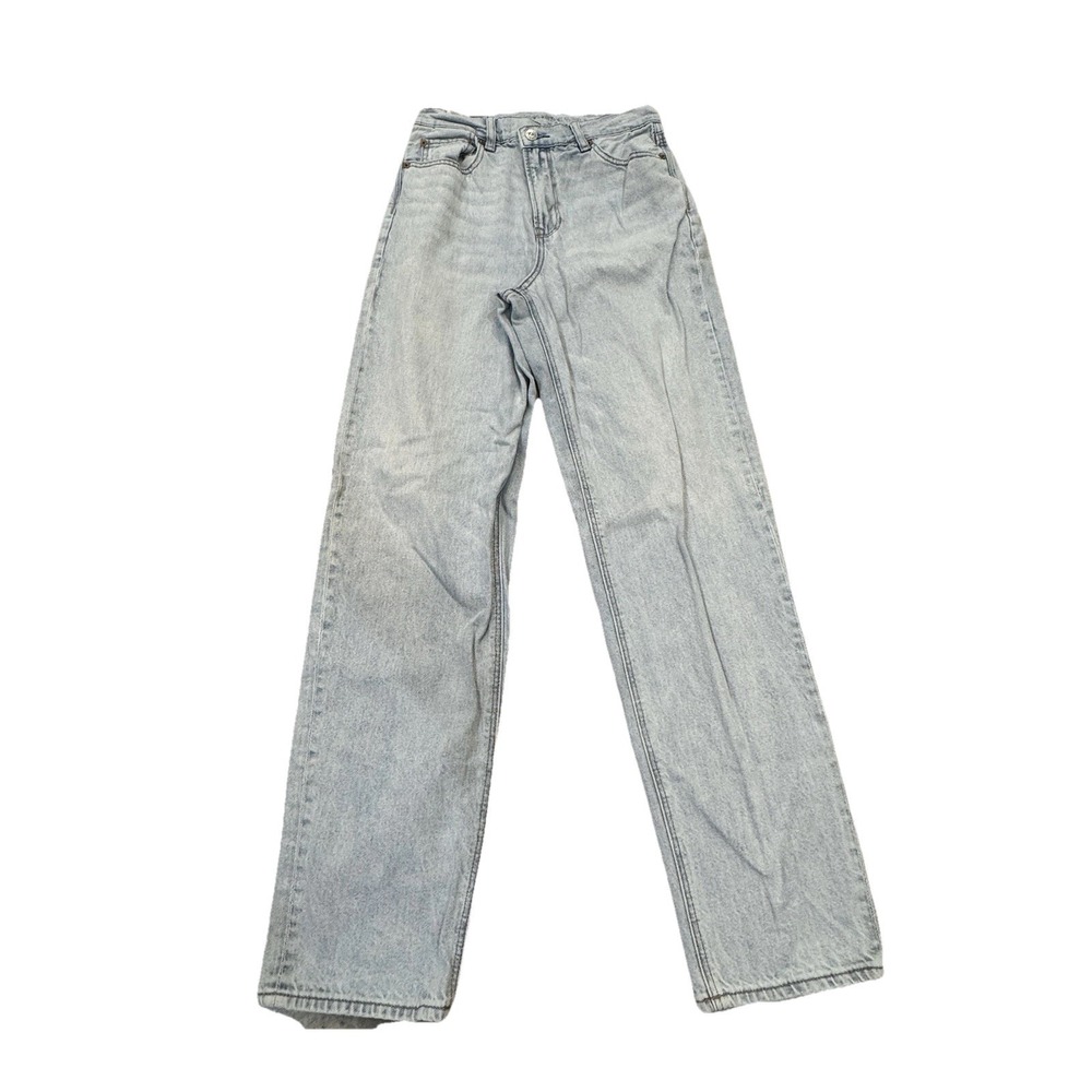 American Eagle 26x30 Women's‎ 2 High Waist Baggy Straight Leg Light Wash Jeans